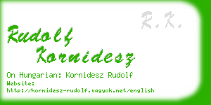 rudolf kornidesz business card